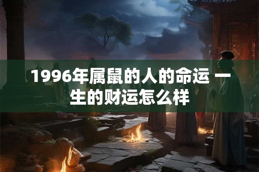 1996年属鼠的人的命运 一生的财运怎么样 1996年属鼠的人的命运 一生的财运怎么样