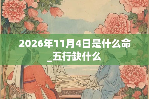2026年11月4日是什么命_五行缺什么