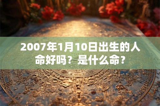 2007年1月10日出生的人命好吗?是什么命? 2007年1月10日出生的人命好吗?是什么命?