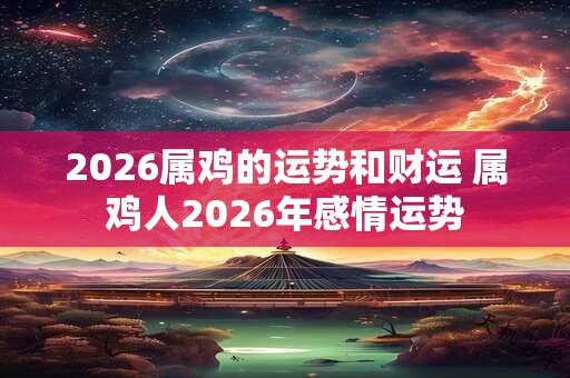 2026属鸡的运势和财运 属鸡人2026年感情运势