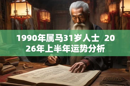 1990年属马31岁人士  2026年上半年运势分析