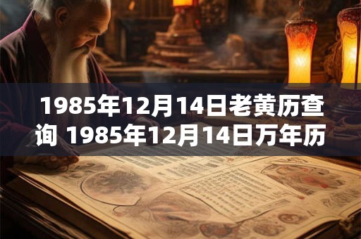 1985年12月14日老黄历查询 1985年12月14日万年历黄道吉日 1985年12月14日老黄历查询 1985年12月14日万年历黄道吉日
