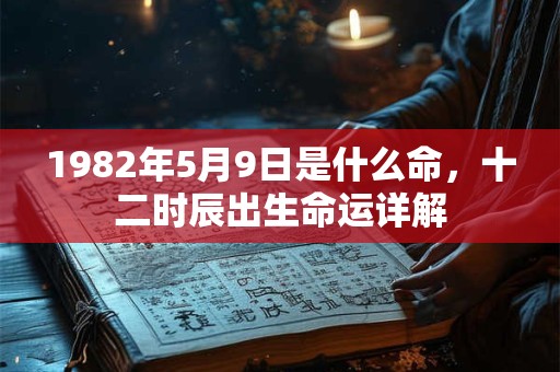 1982年5月9日是什么命，十二时辰出生命运详解