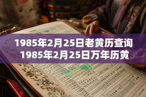 1985年2月25日老黄历查询 1985年2月25日万年历黄道吉日 1985年2月25日老黄历查询 1985年2月25日万年历黄道吉日