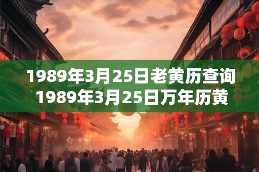 1989年3月25日老黄历查询 1989年3月25日万年历黄道吉日 1989年3月25日老黄历查询 1989年3月25日万年历黄道吉日