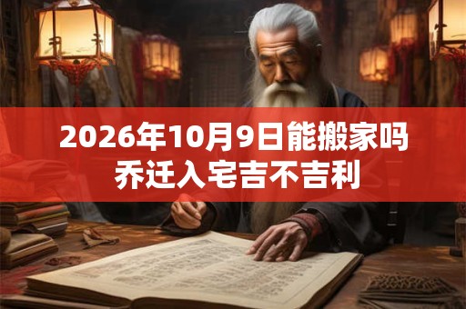 2026年10月9日能搬家吗 乔迁入宅吉不吉利