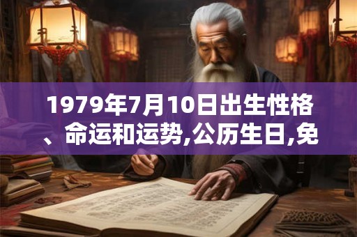 1979年7月10日出生性格、命运和运势,公历生日,免费算命