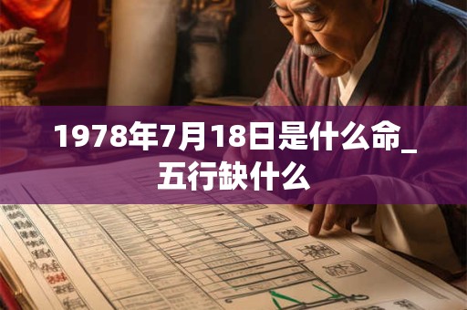 1978年7月18日是什么命_五行缺什么 1978年7月18日是什么命_五行缺什么