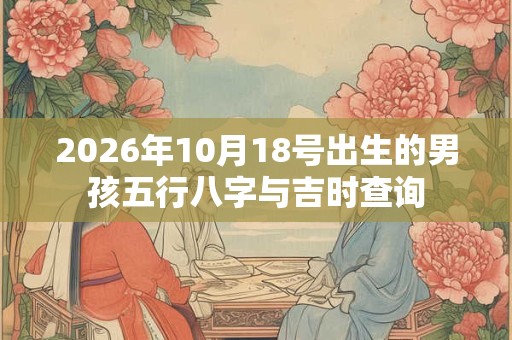 2026年10月18号出生的男孩五行八字与吉时查询