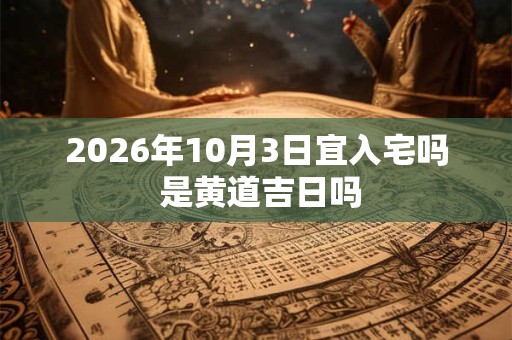 2026年10月3日宜入宅吗 是黄道吉日吗