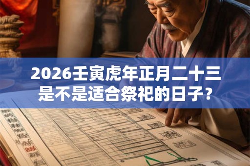 2026壬寅虎年正月二十三是不是适合祭祀的日子？