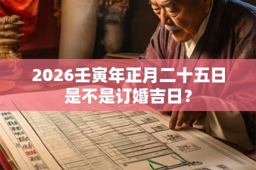 2026壬寅年正月二十五日是不是订婚吉日? 2026壬寅年正月二十五日是不是订婚吉日?