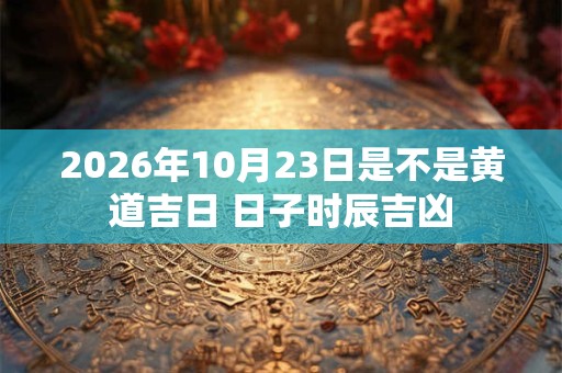 2026年10月23日是不是黄道吉日 日子时辰吉凶