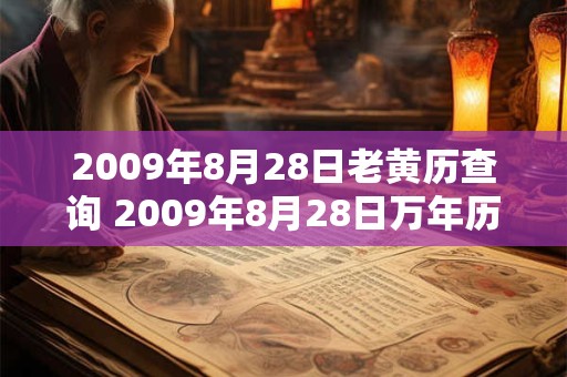 2009年8月28日老黄历查询 2009年8月28日万年历黄道吉日