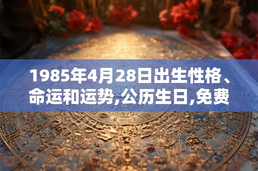 1985年4月28日出生性格、命运和运势,公历生日,免费算命