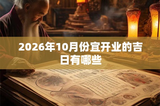 2026年10月份宜开业的吉日有哪些