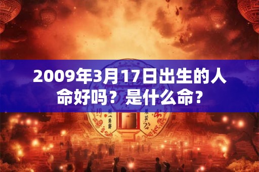 2009年3月17日出生的人命好吗？是什么命？
