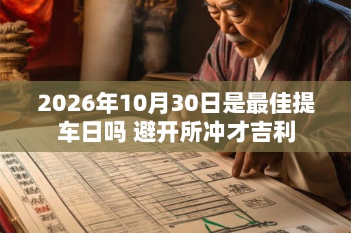 2026年10月30日是最佳提车日吗 避开所冲才吉利
