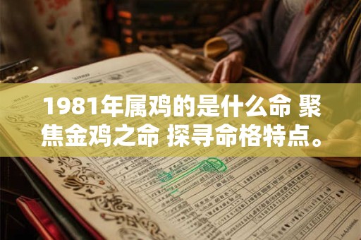 1981年属鸡的是什么命 聚焦金鸡之命 探寻命格特点。