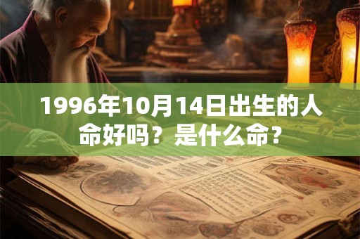 1996年10月14日出生的人命好吗？是什么命？