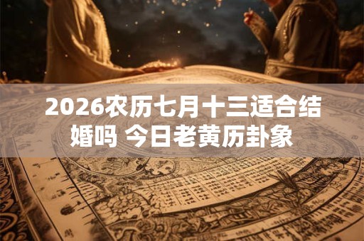 2026农历七月十三适合结婚吗 今日老黄历卦象 2026农历七月十三适合结婚吗 今日老黄历卦象