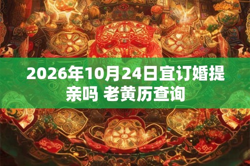 2026年10月24日宜订婚提亲吗 老黄历查询