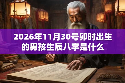 2026年11月30号卯时出生的男孩生辰八字是什么