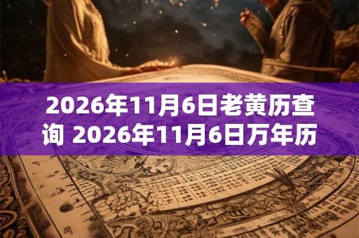 2026年11月6日老黄历查询 2026年11月6日万年历黄道吉日