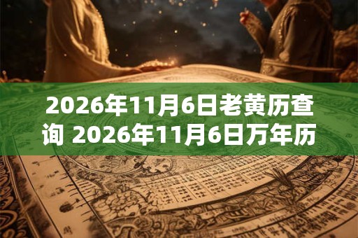 2026年11月6日老黄历查询 2026年11月6日万年历黄道吉日