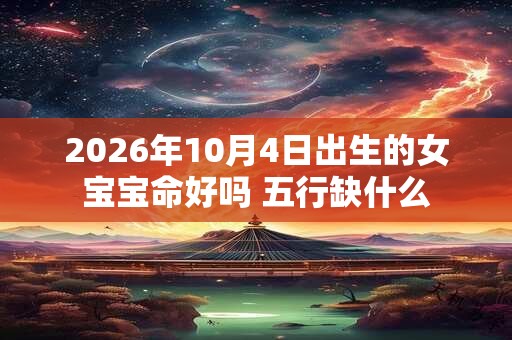 2026年10月4日出生的女宝宝命好吗 五行缺什么