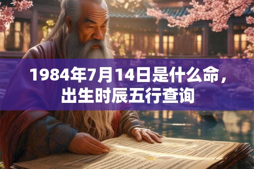 1984年7月14日是什么命，出生时辰五行查询