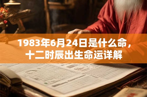 1983年6月24日是什么命，十二时辰出生命运详解