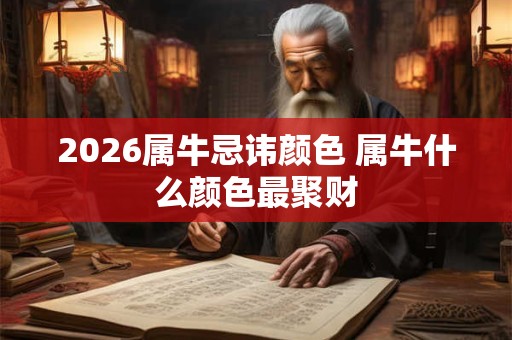 2026属牛忌讳颜色 属牛什么颜色最聚财