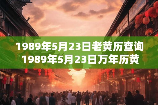 1989年5月23日老黄历查询 1989年5月23日万年历黄道吉日