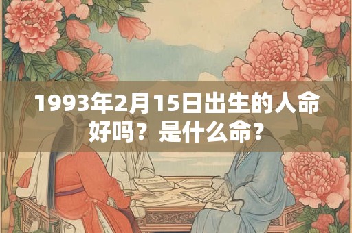1993年2月15日出生的人命好吗?是什么命? 1993年2月15日出生的人命好吗?是什么命?