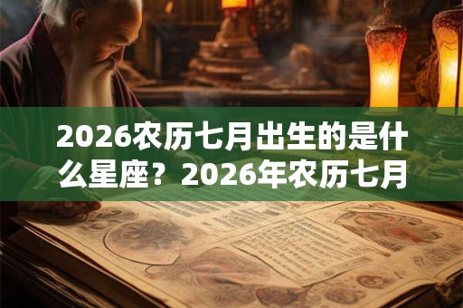 2026农历七月出生的是什么星座？2026年农历七月出生的人性格？