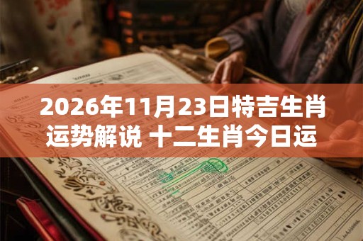 2026年11月23日特吉生肖运势解说 十二生肖今日运势