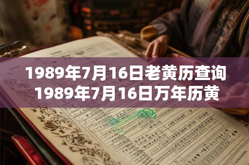 1989年7月16日老黄历查询 1989年7月16日万年历黄道吉日