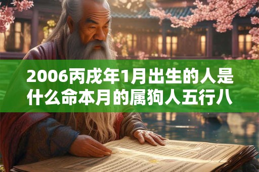 2006丙戌年1月出生的人是什么命本月的属狗人五行八字查询