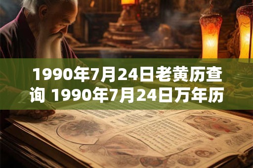 1990年7月24日老黄历查询 1990年7月24日万年历黄道吉日 1990年7月24日老黄历查询 1990年7月24日万年历黄道吉日