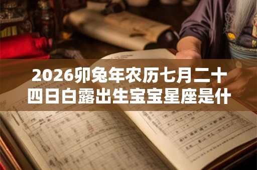 2026卯兔年农历七月二十四日白露出生宝宝星座是什么