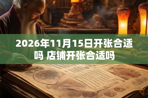 2026年11月15日开张合适吗 店铺开张合适吗 2026年11月15日开张合适吗 店铺开张合适吗