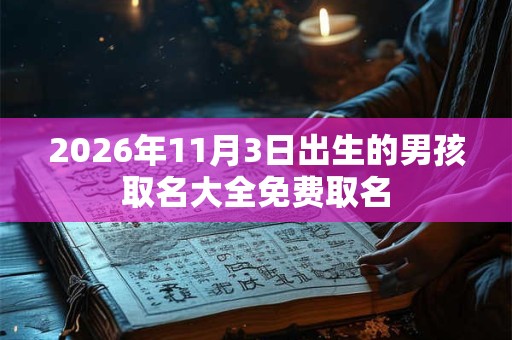 2026年11月3日出生的男孩取名大全免费取名 2026年11月3日出生的男孩取名大全免费取名