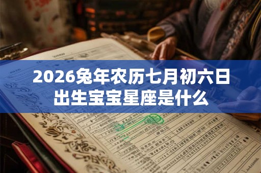 2026兔年农历七月初六日出生宝宝星座是什么