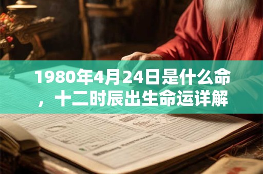 1980年4月24日是什么命，十二时辰出生命运详解