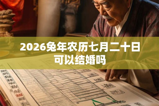 2026兔年农历七月二十日可以结婚吗 2026兔年农历七月二十日可以结婚吗