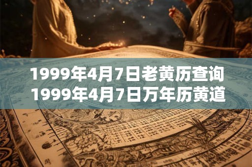 1999年4月7日老黄历查询 1999年4月7日万年历黄道吉日