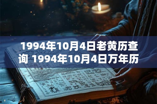 1994年10月4日老黄历查询 1994年10月4日万年历黄道吉日 1994年10月4日老黄历查询 1994年10月4日万年历黄道吉日