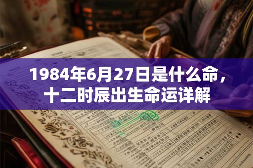 1984年6月27日是什么命,十二时辰出生命运详解 1984年6月27日是什么命,十二时辰出生命运详解