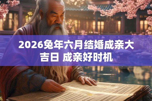 2026兔年六月结婚成亲大吉日 成亲好时机